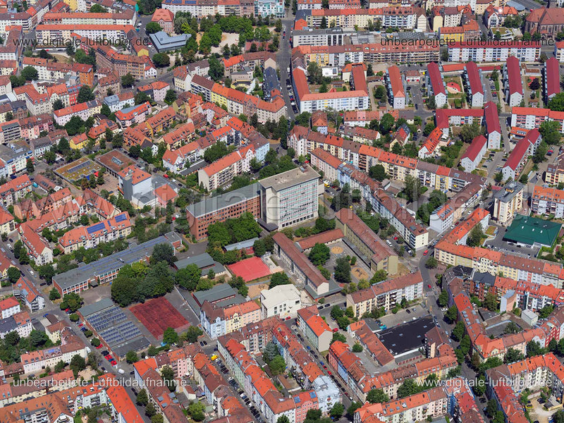 Luftaufnahme Holzgartenschule in Nürnberg | Mittelfranken, Bayern