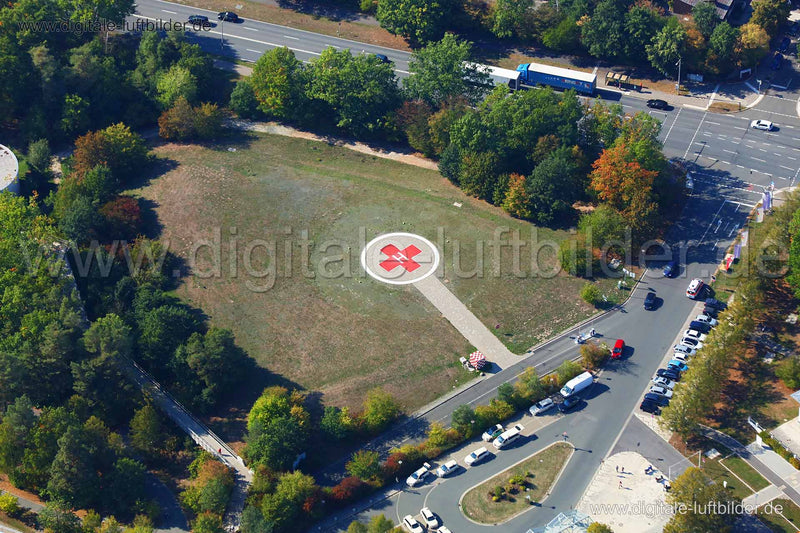 Luftaufnahme Hubschrauberlandeplatz in Nürnberg | Mittelfranken, Bayern