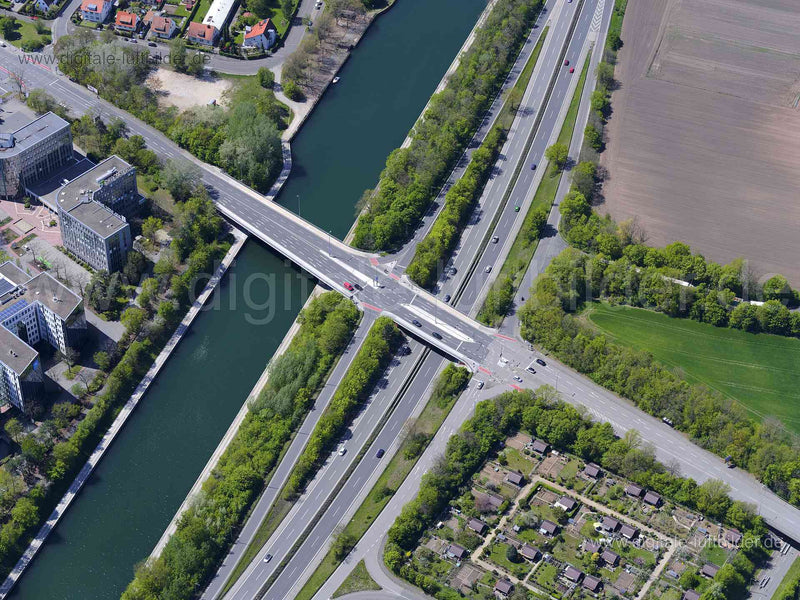Luftaufnahme Hügelstraße in Nürnberg | Mittelfranken, Bayern