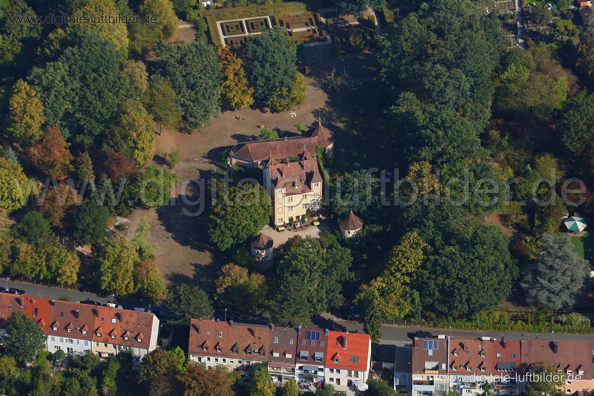 Luftaufnahme Hummelsteiner Schloss in Nürnberg | Mittelfranken, Bayern