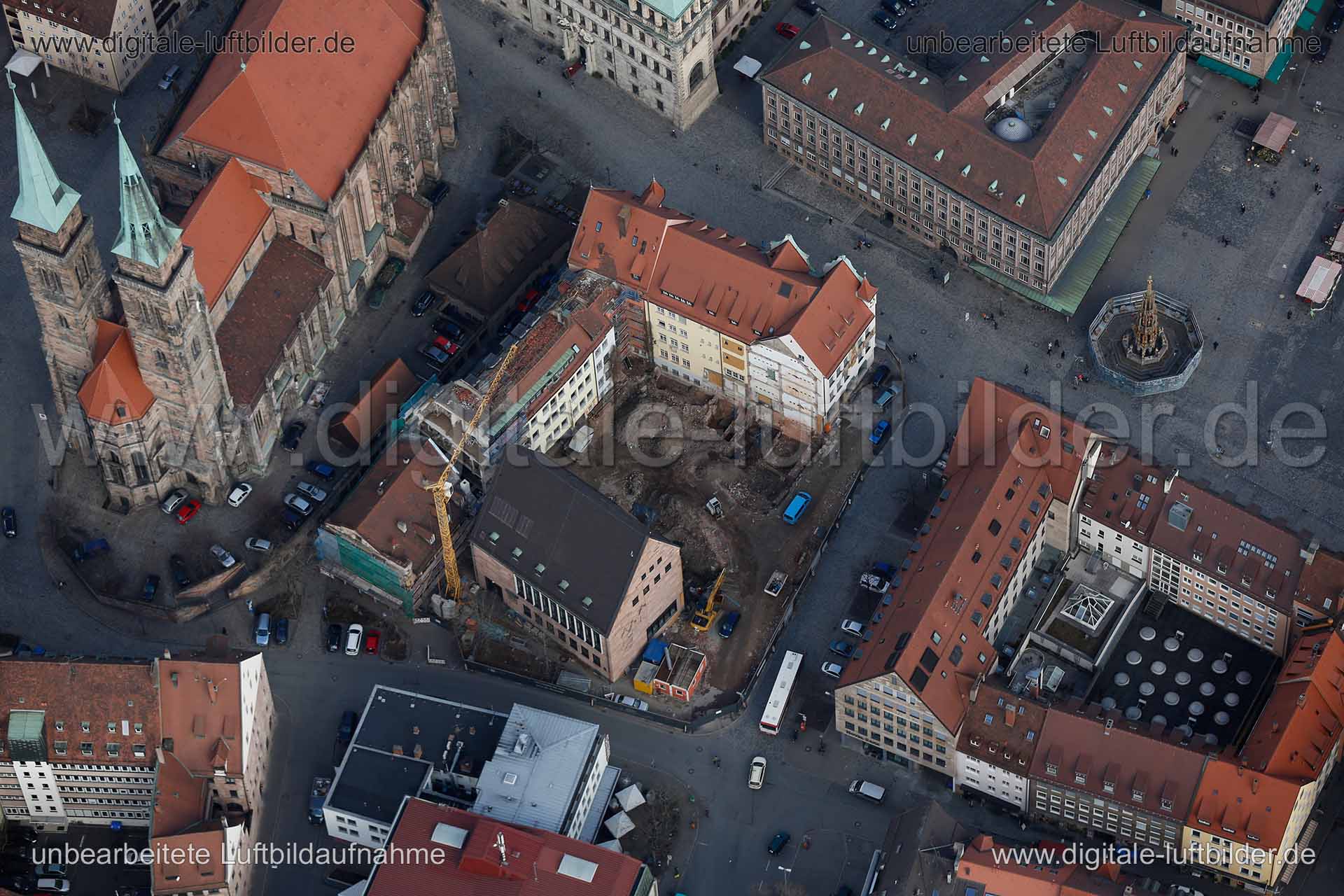 Luftaufnahme IHK Waaggasse in Nürnberg | Mittelfranken, Bayern