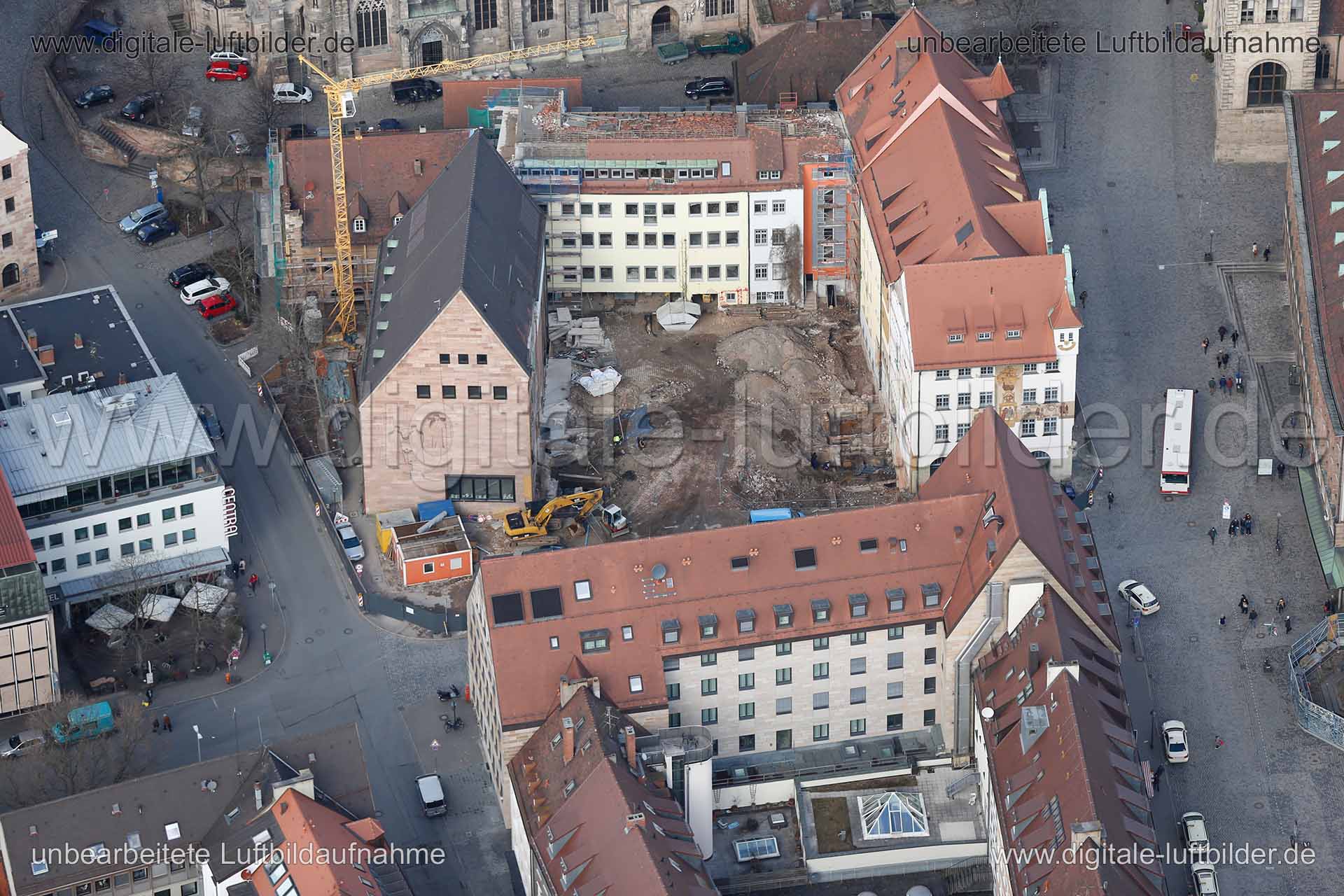 Luftaufnahme IHK Waaggasse in Nürnberg | Mittelfranken, Bayern