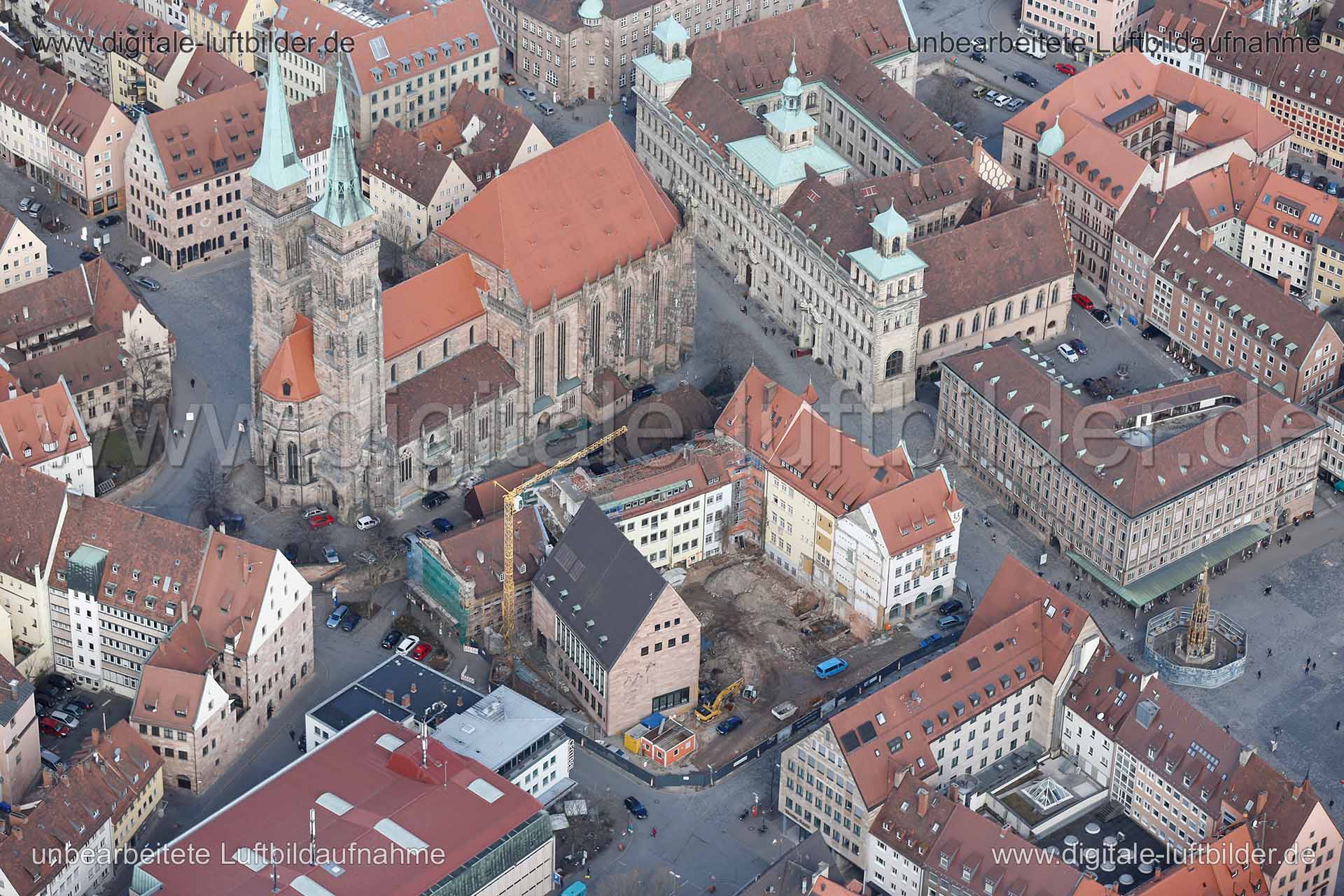 Luftaufnahme IHK Waaggasse in Nürnberg | Mittelfranken, Bayern