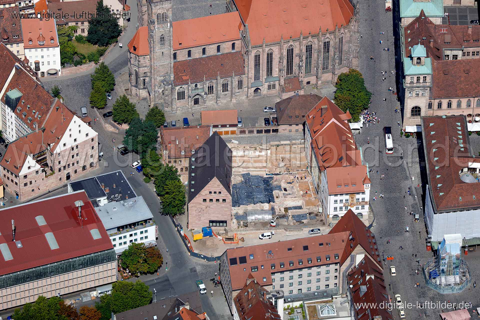 Luftaufnahme IHK Waaggasse in Nürnberg | Mittelfranken, Bayern
