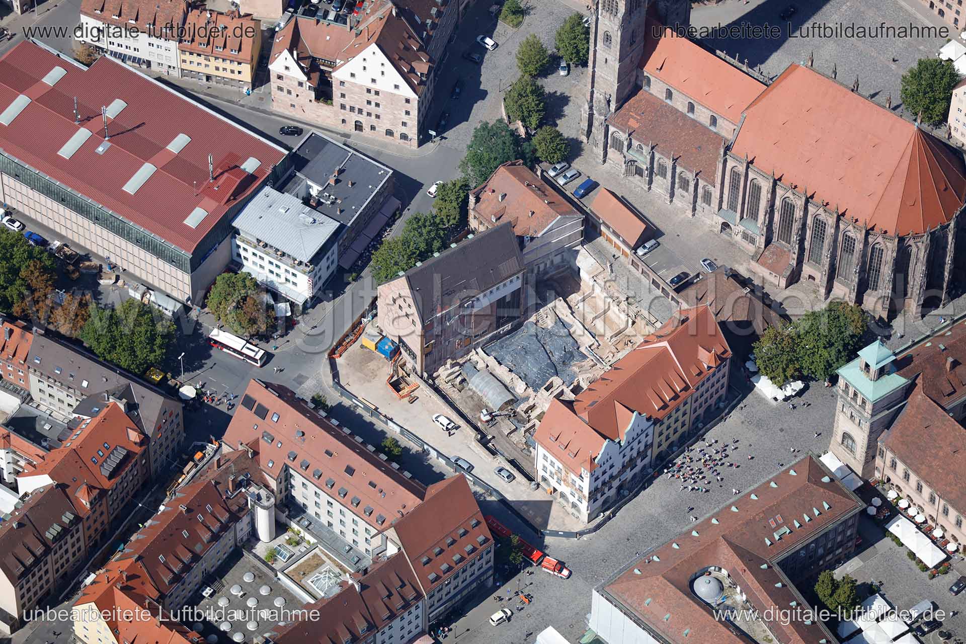 Luftaufnahme IHK Waaggasse in Nürnberg | Mittelfranken, Bayern