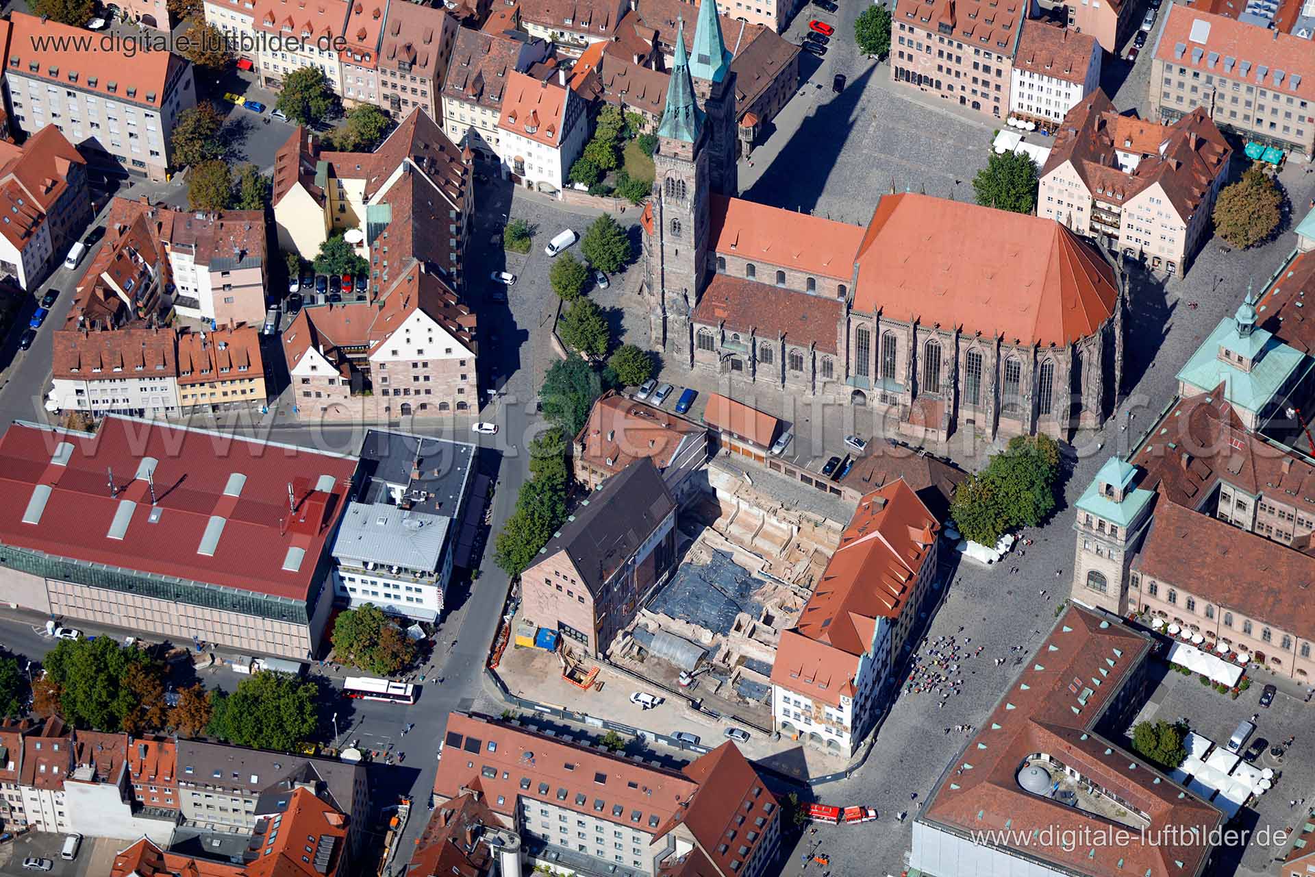 Luftaufnahme IHK Waaggasse in Nürnberg | Mittelfranken, Bayern