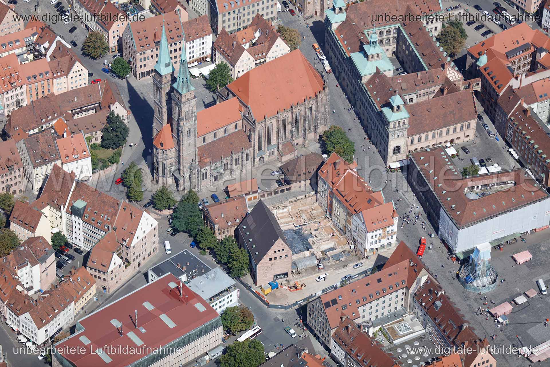 Luftaufnahme IHK Waaggasse in Nürnberg | Mittelfranken, Bayern