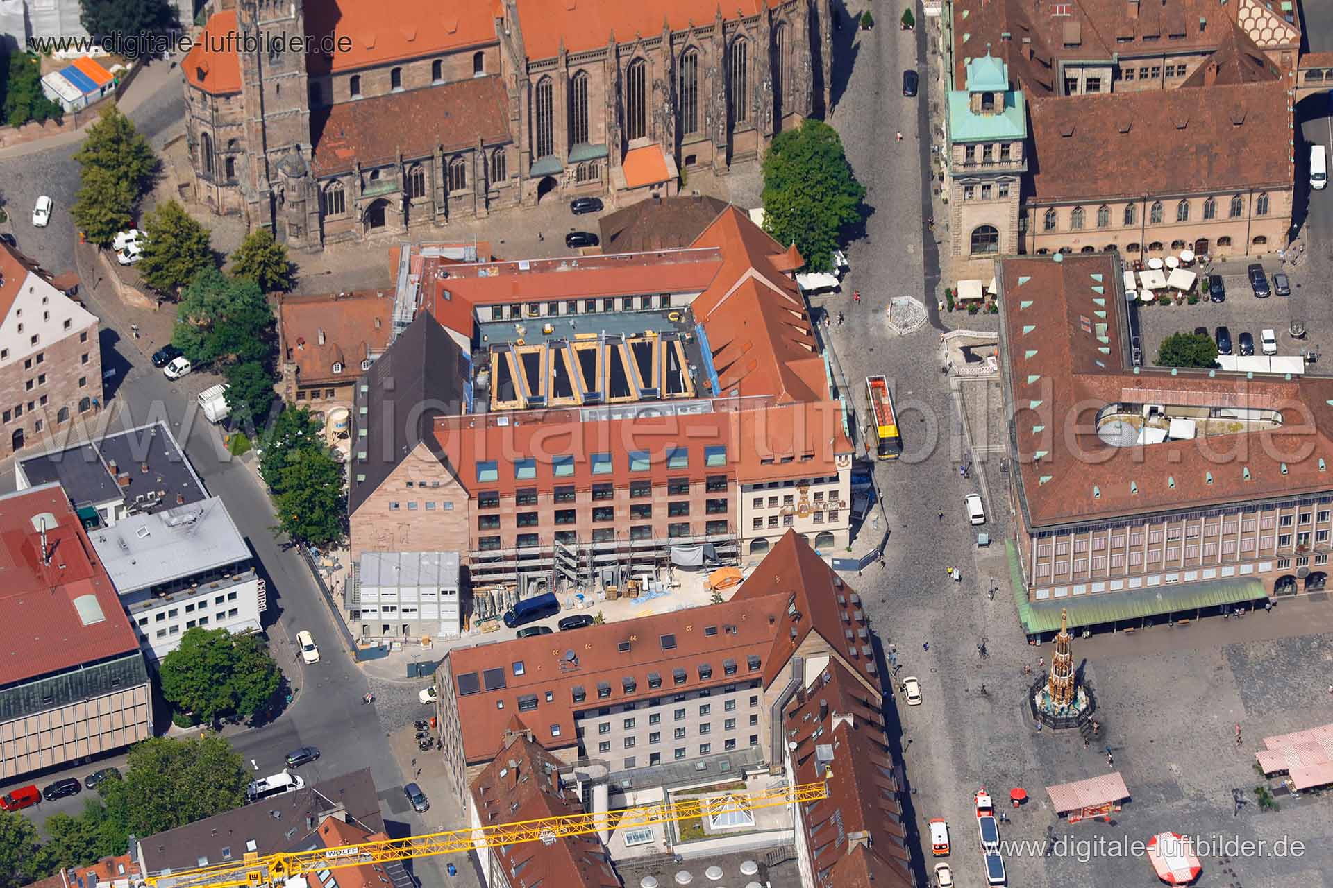 Luftaufnahme IHK Waaggasse in Nürnberg | Mittelfranken, Bayern