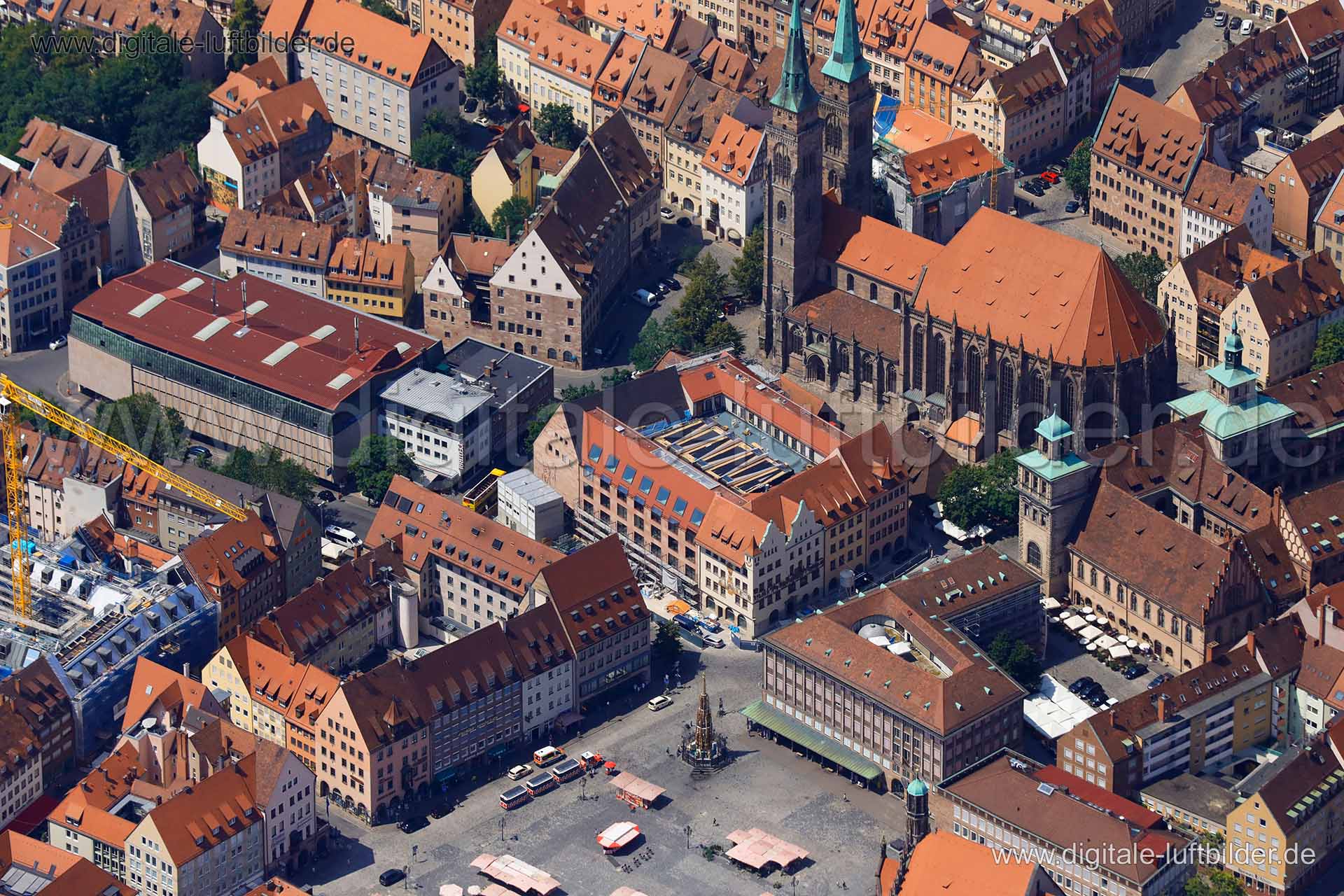 Luftaufnahme IHK Waaggasse in Nürnberg | Mittelfranken, Bayern