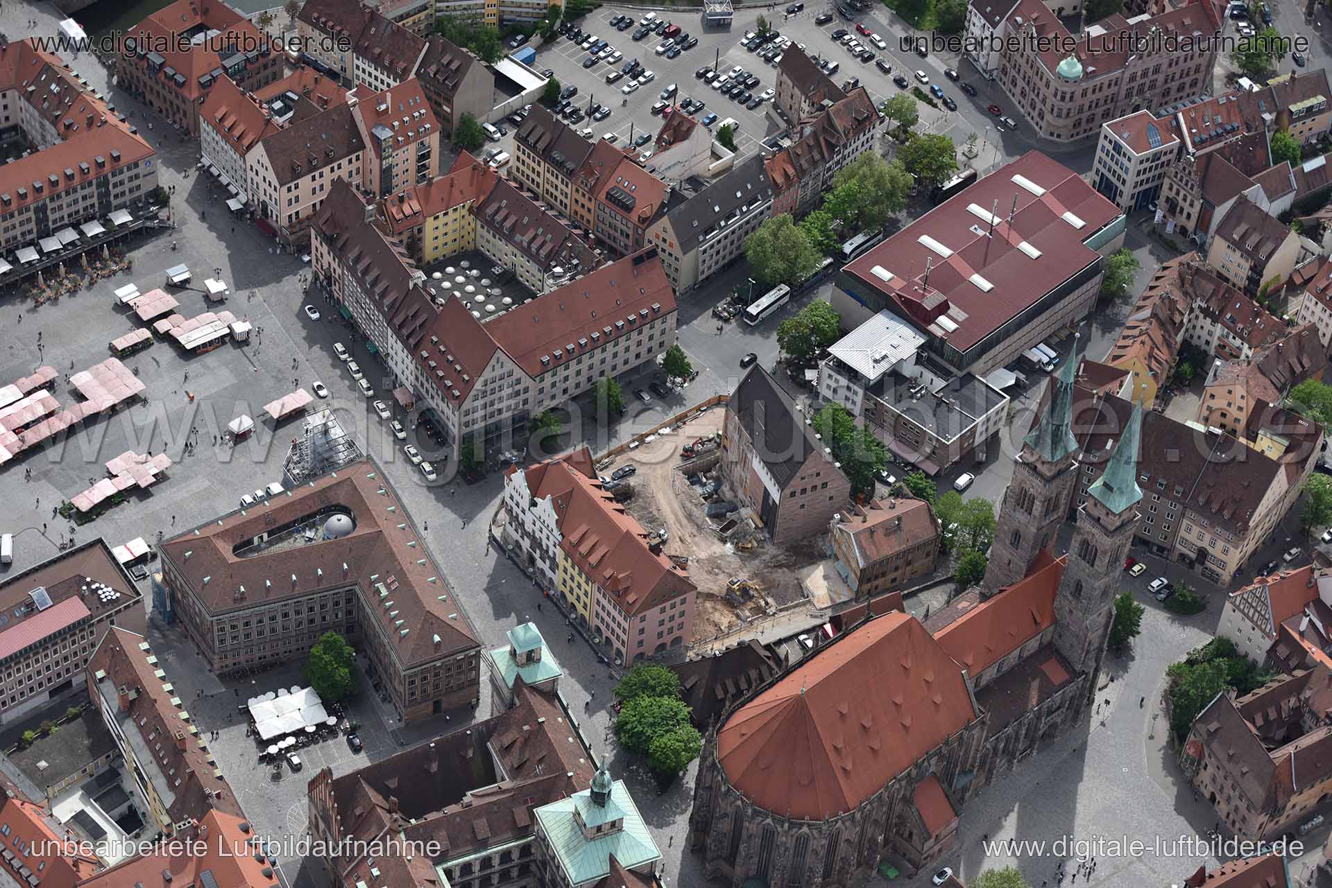 Luftaufnahme IHK Waaggasse in Nürnberg | Mittelfranken, Bayern