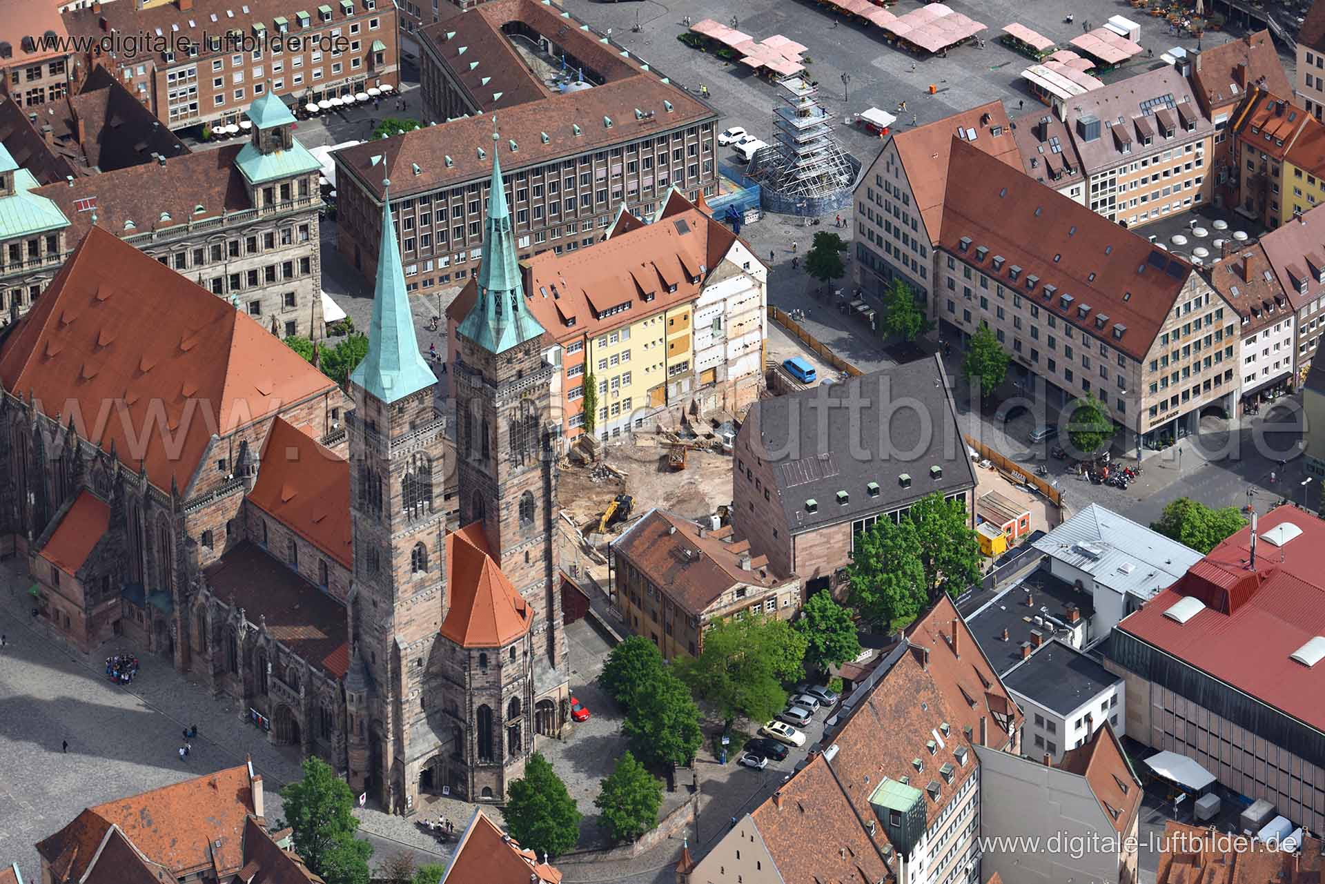 Luftaufnahme IHK Waaggasse in Nürnberg | Mittelfranken, Bayern