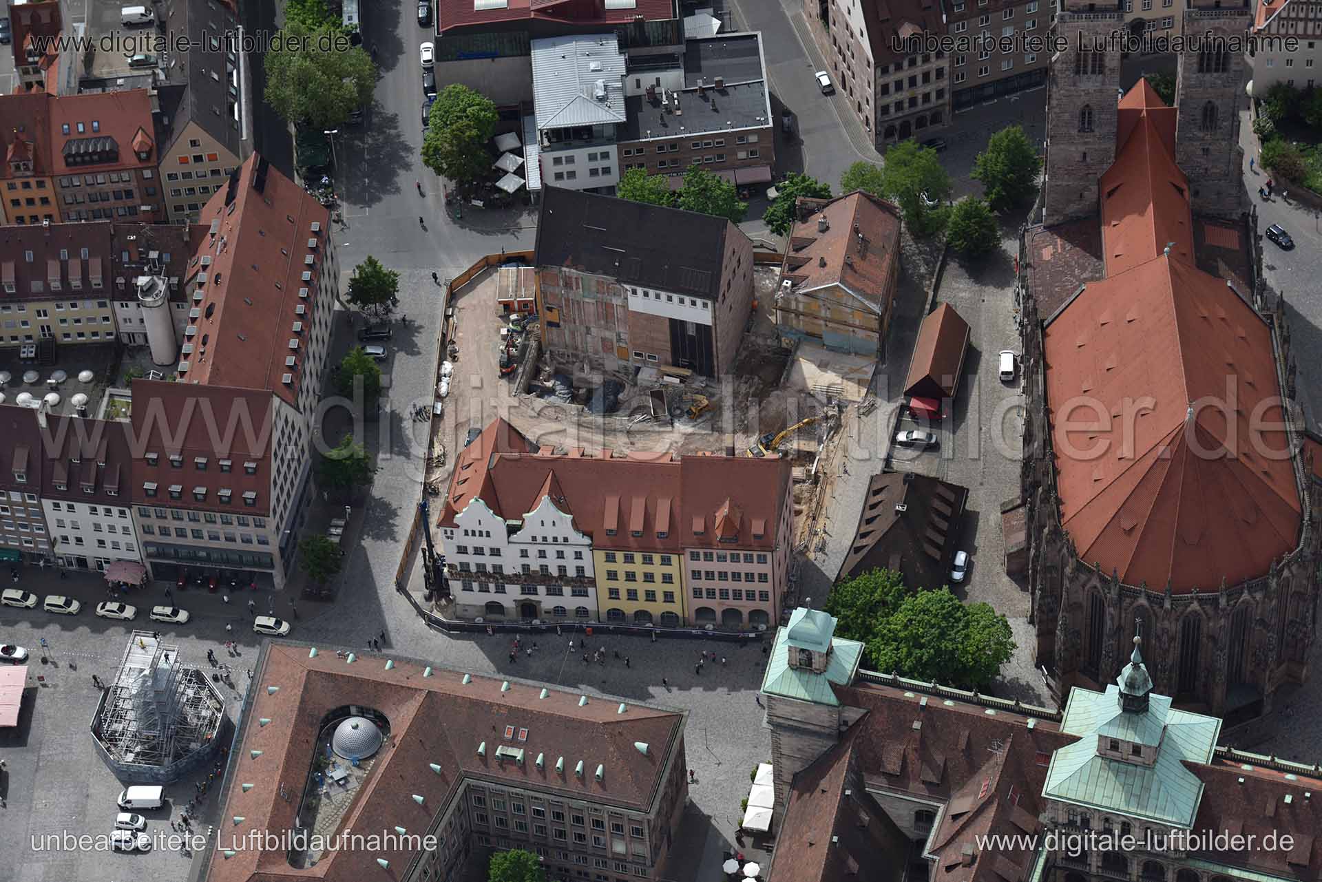 Luftaufnahme IHK Waaggasse in Nürnberg | Mittelfranken, Bayern