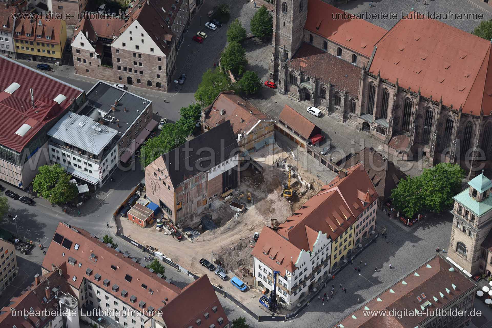 Luftaufnahme IHK Waaggasse in Nürnberg | Mittelfranken, Bayern