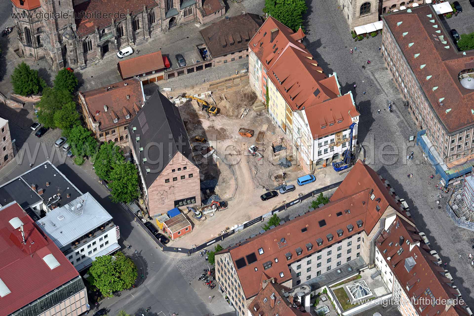 Luftaufnahme IHK Waaggasse in Nürnberg | Mittelfranken, Bayern