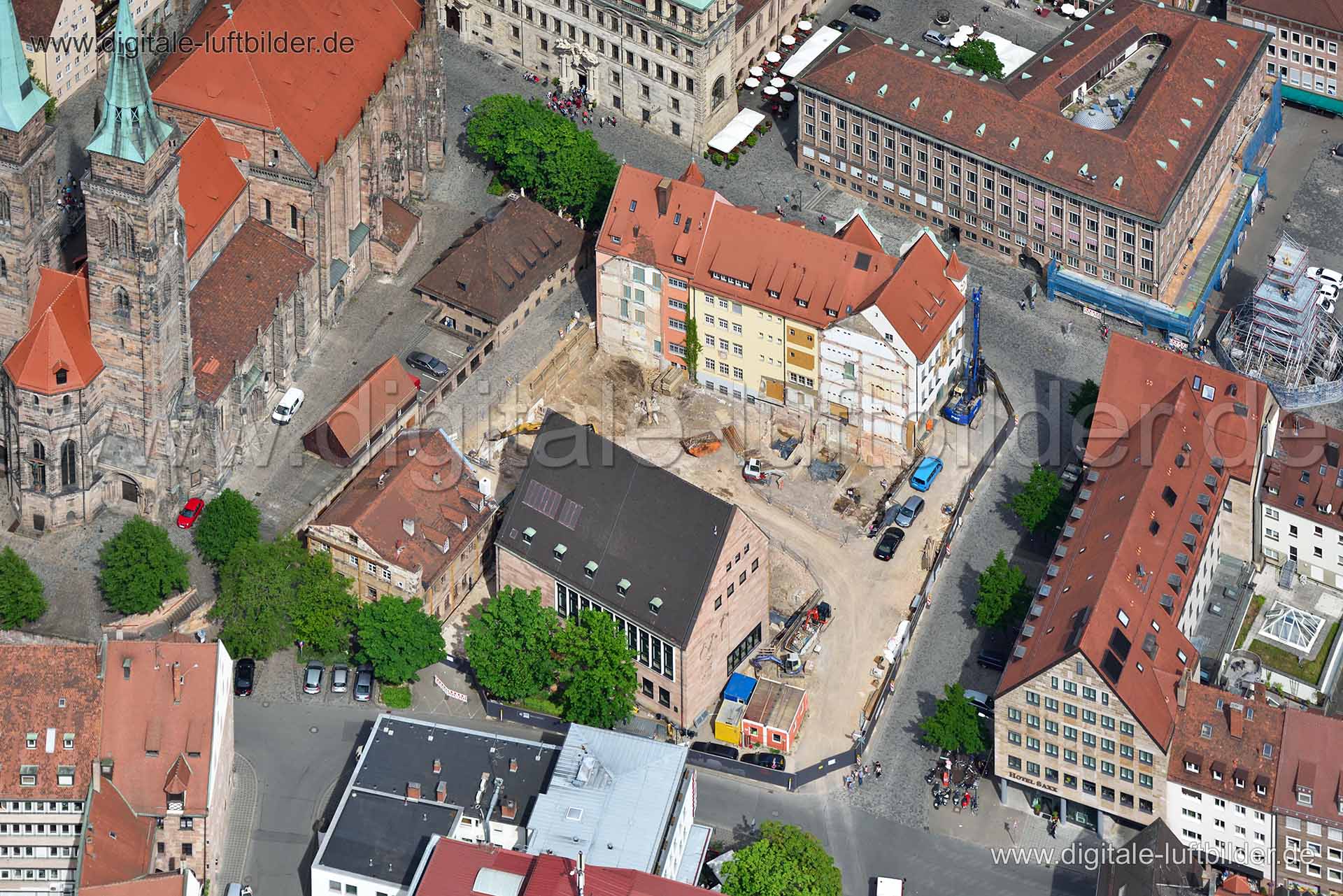 Luftaufnahme IHK Waaggasse in Nürnberg | Mittelfranken, Bayern