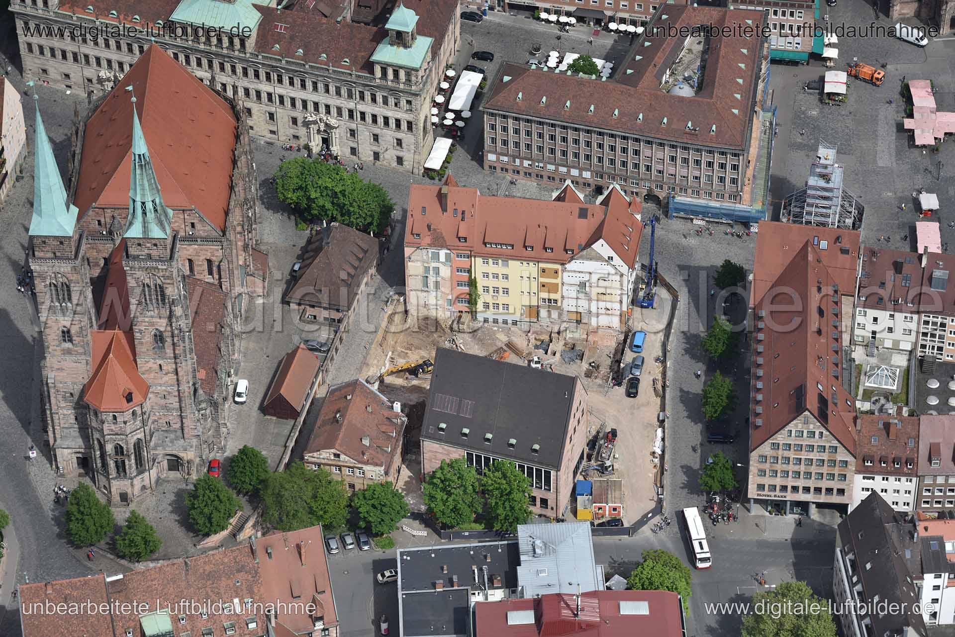 Luftaufnahme IHK Waaggasse in Nürnberg | Mittelfranken, Bayern