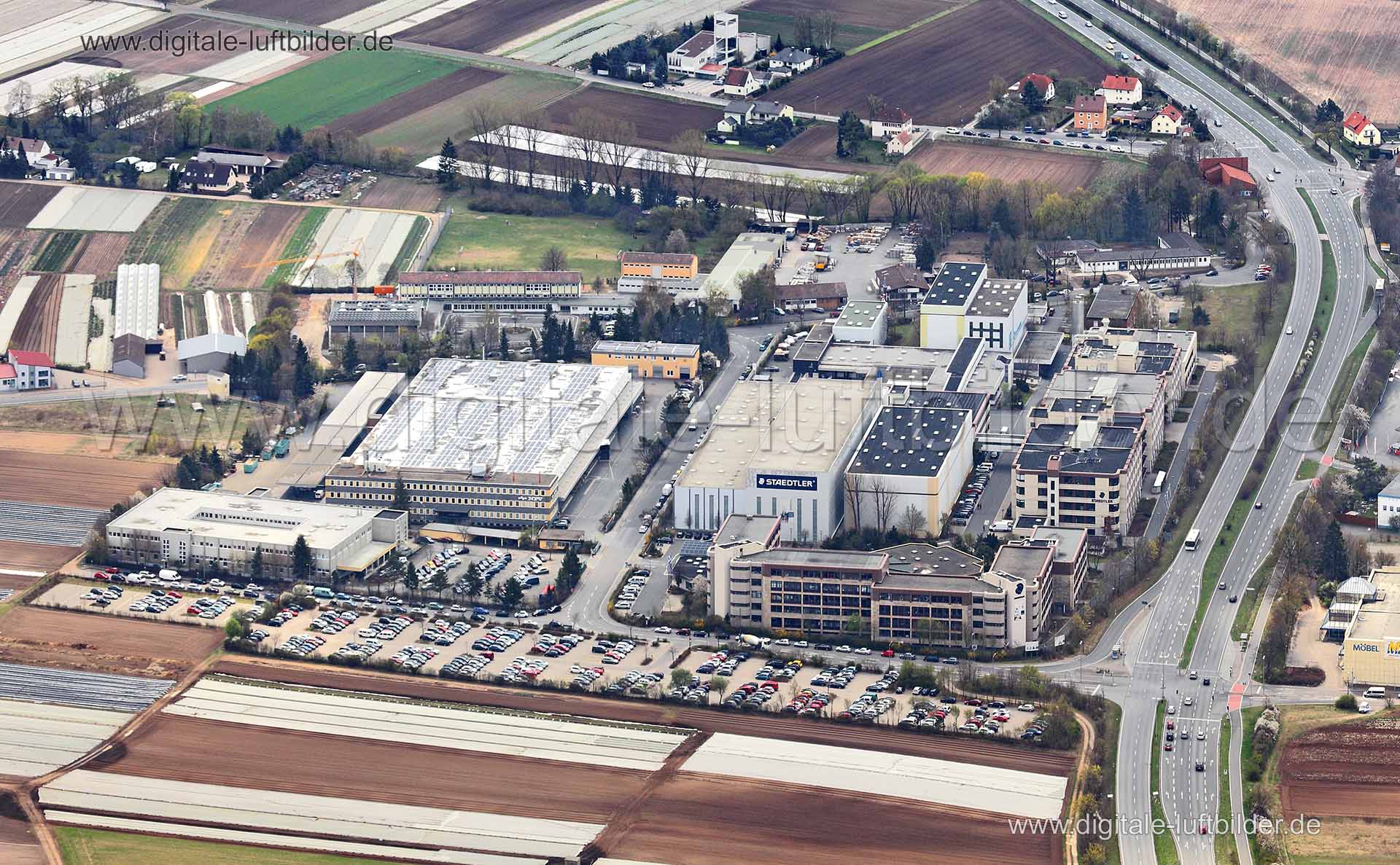 Luftaufnahme Industriegebiet Boxdorf in Nürnberg | Mittelfranken, Bayern