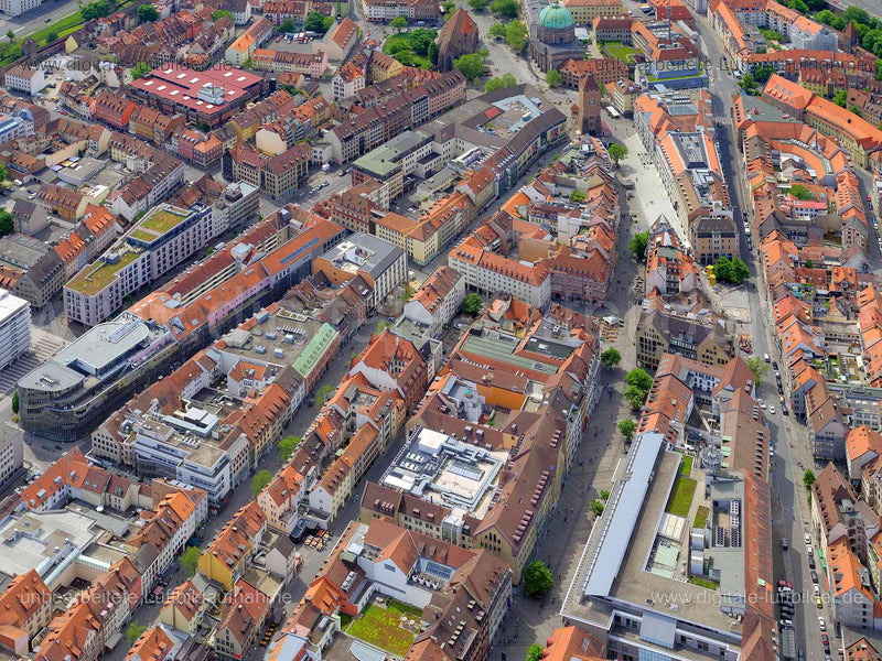 Luftaufnahme Innenstadt in Nürnberg | Mittelfranken, Bayern