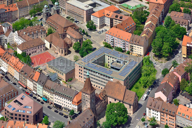 Luftaufnahme Innere-Laufer-Gasse in Nürnberg | Mittelfranken, Bayern