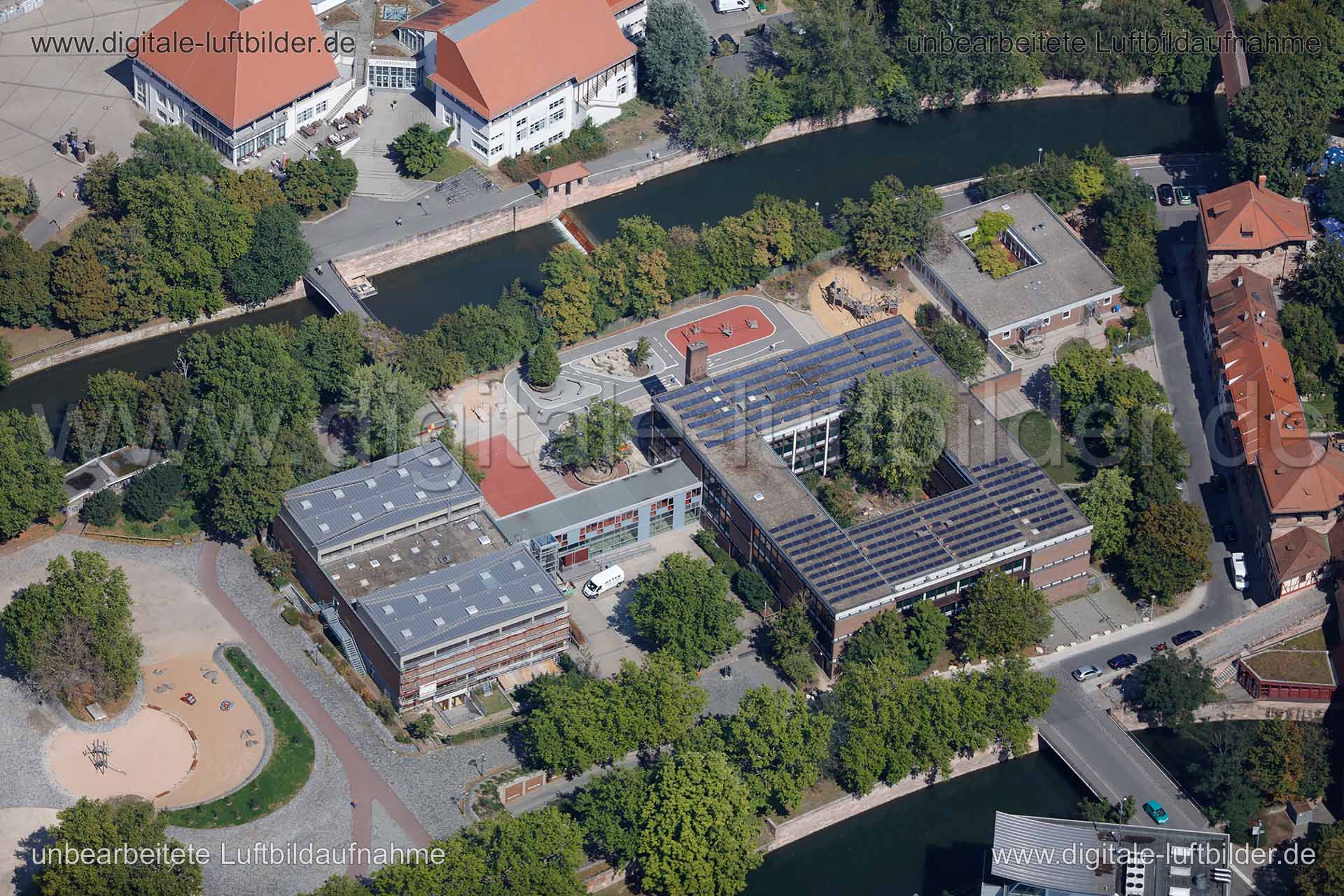 Luftaufnahme Insel Schütt in Nürnberg | Mittelfranken, Bayern