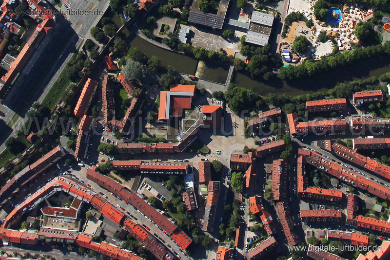 Luftaufnahme Insel Schütt in Nürnberg | Mittelfranken, Bayern