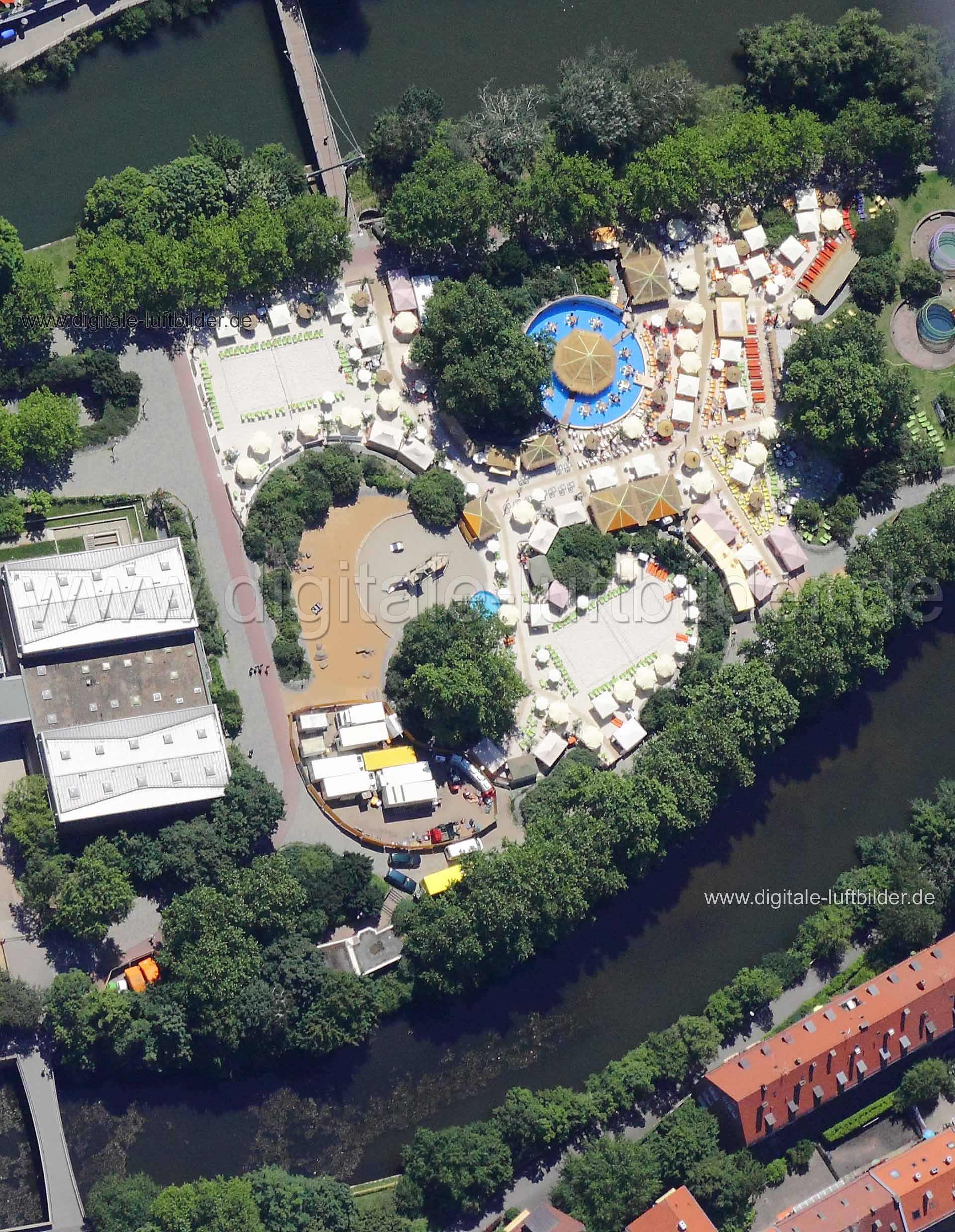 Luftaufnahme Insel Schütt in Nürnberg | Mittelfranken, Bayern