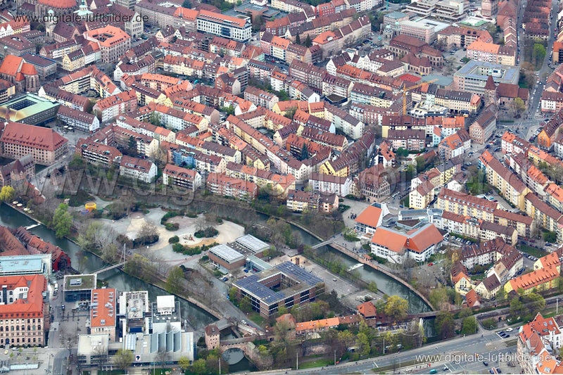 Luftaufnahme Insel Schütt in Nürnberg | Mittelfranken, Bayern