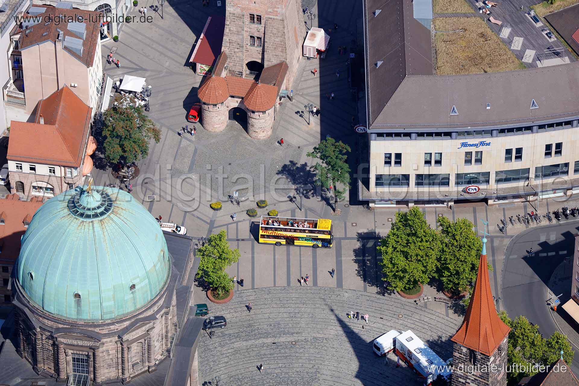 Luftaufnahme Jakobsplatz in Nürnberg | Mittelfranken, Bayern