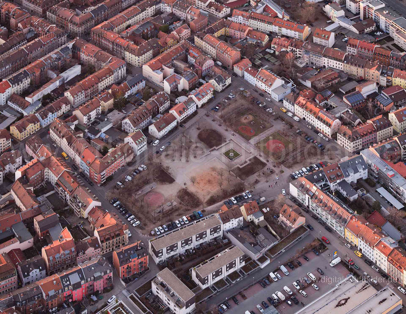 Luftaufnahme Jamnitzerplatz in Nürnberg | Mittelfranken, Bayern