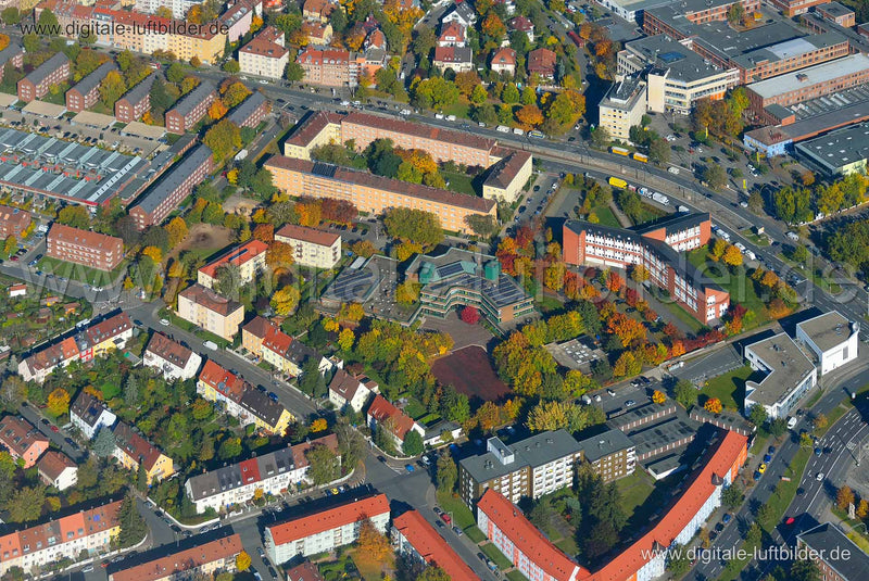 Luftaufnahme Jean-Paul-Platz in Nürnberg | Mittelfranken, Bayern