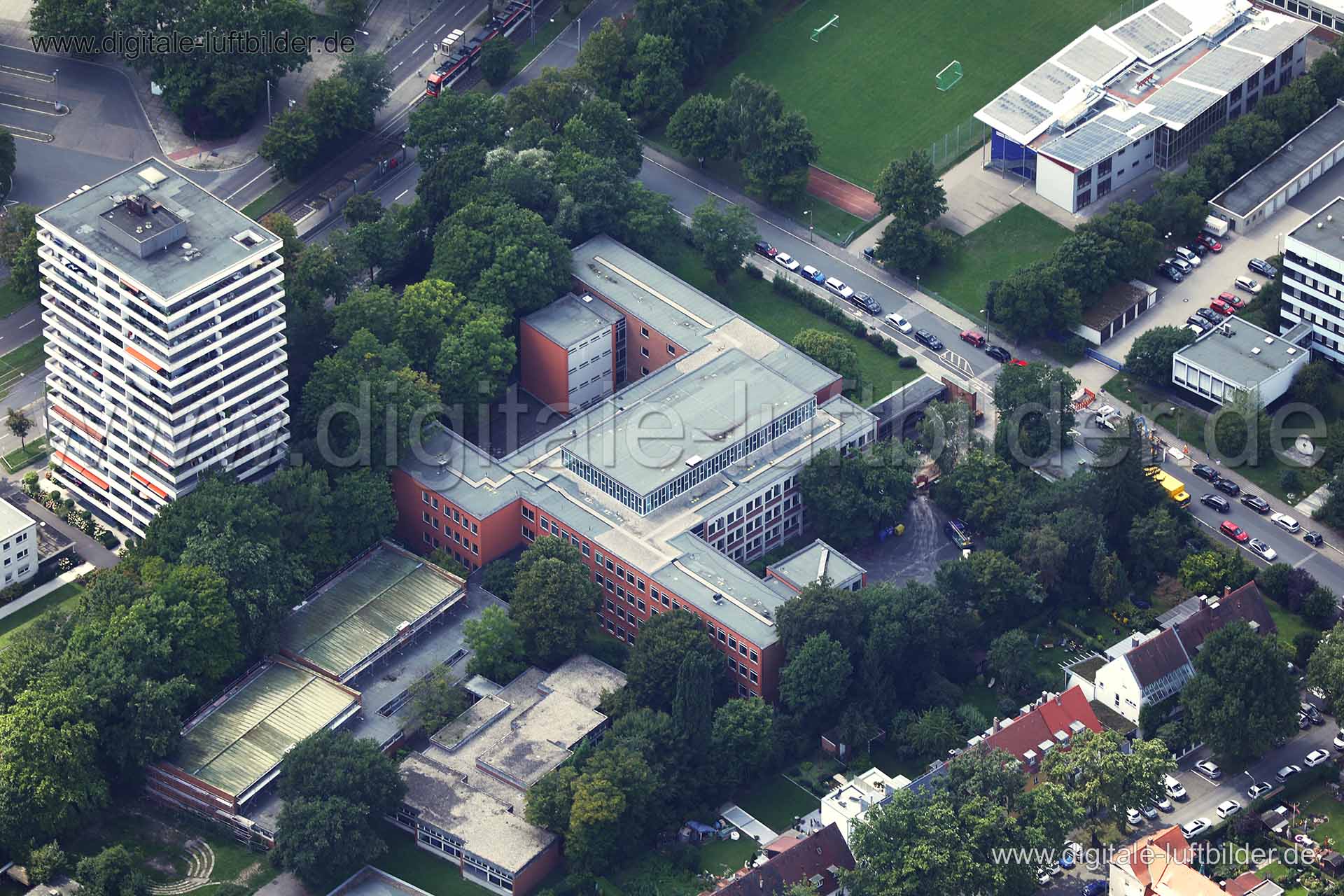 Luftaufnahme Johannes-Scharrer-Gymnasium in Nürnberg | Mittelfranken, Bayern