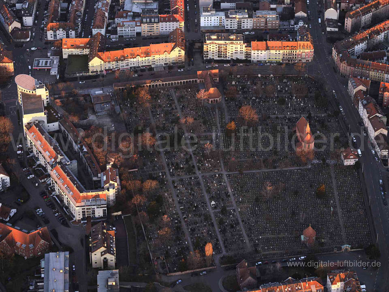 Luftaufnahme Johannis Friedhof in Nürnberg | Mittelfranken, Bayern