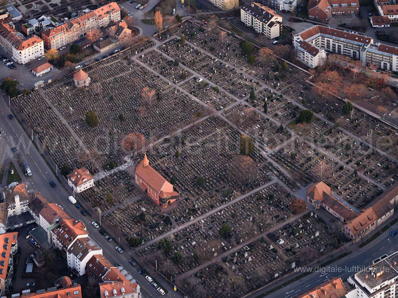 Luftaufnahme Johannisfriedhof in Nürnberg | Mittelfranken, Bayern