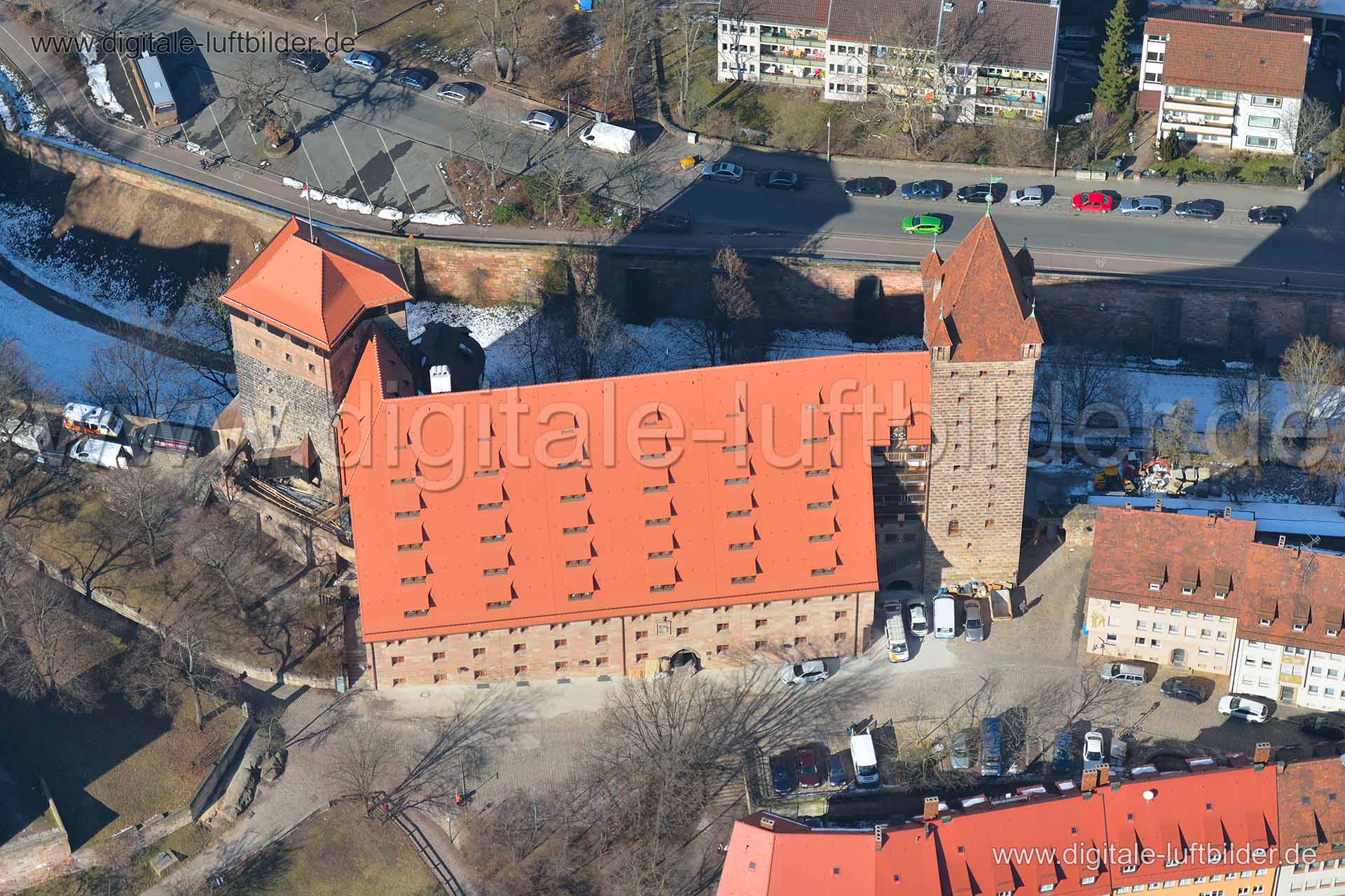 Luftaufnahme Jugendherberge Kaiserburg in Nürnberg | Mittelfranken, Bayern