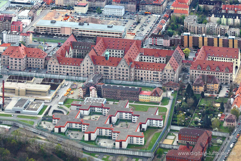 Luftaufnahme Justizpalast in Nürnberg | Mittelfranken, Bayern