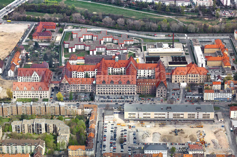 Luftaufnahme Justizpalast in Nürnberg | Mittelfranken, Bayern