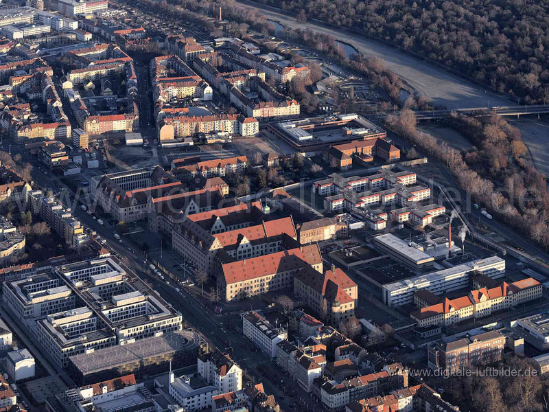 Luftaufnahme Justizpalast in Nürnberg | Mittelfranken, Bayern