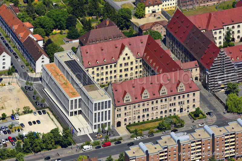 Luftaufnahme Justizpalast in Nürnberg | Mittelfranken, Bayern