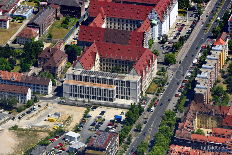 Luftaufnahme Justizpalast in Nürnberg | Mittelfranken, Bayern