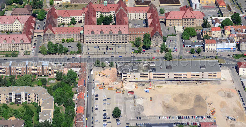 Luftaufnahme Justizpalast in Nürnberg | Mittelfranken, Bayern