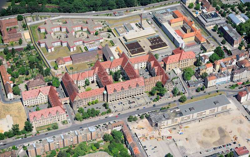 Luftaufnahme Justizpalast in Nürnberg | Mittelfranken, Bayern