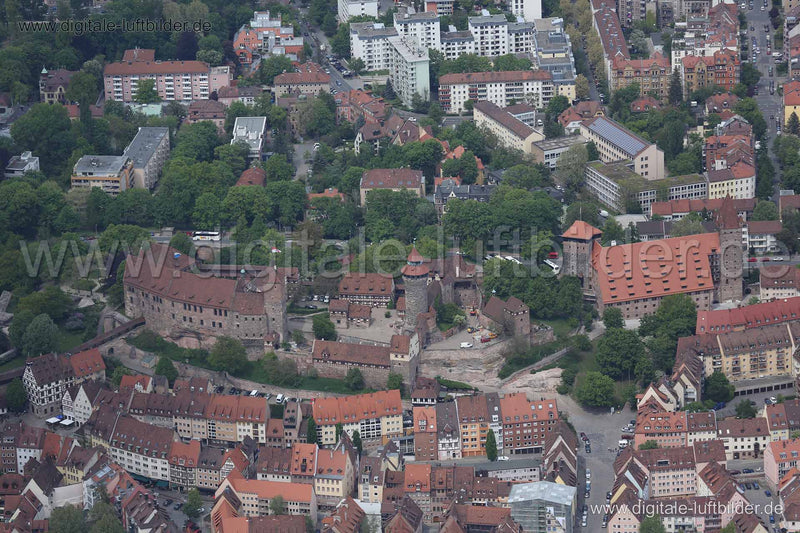 Luftaufnahme Kaiserburg in Nürnberg | Mittelfranken, Bayern