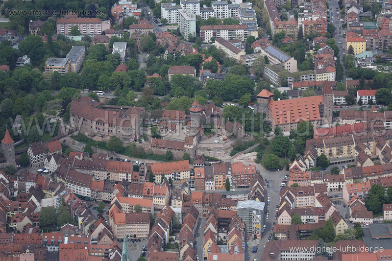 Luftaufnahme Kaiserburg in Nürnberg | Mittelfranken, Bayern