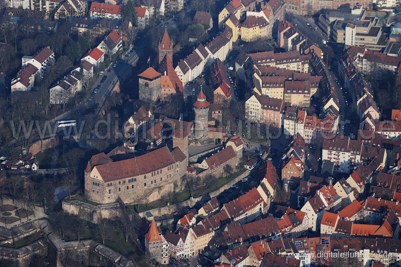 Luftaufnahme Kaiserburg in Nürnberg | Mittelfranken, Bayern