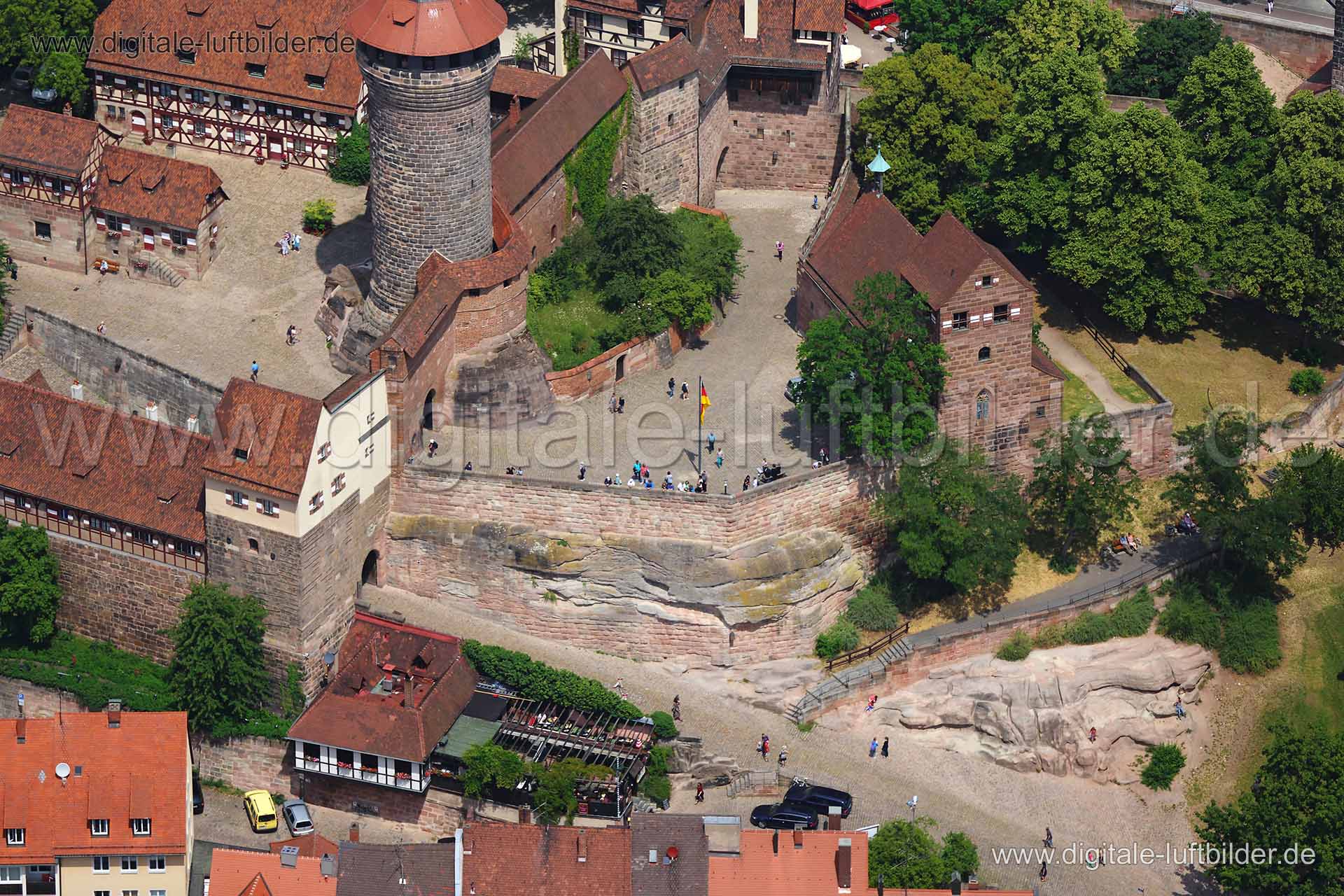 Luftaufnahme Kaiserburg in Nürnberg | Mittelfranken, Bayern