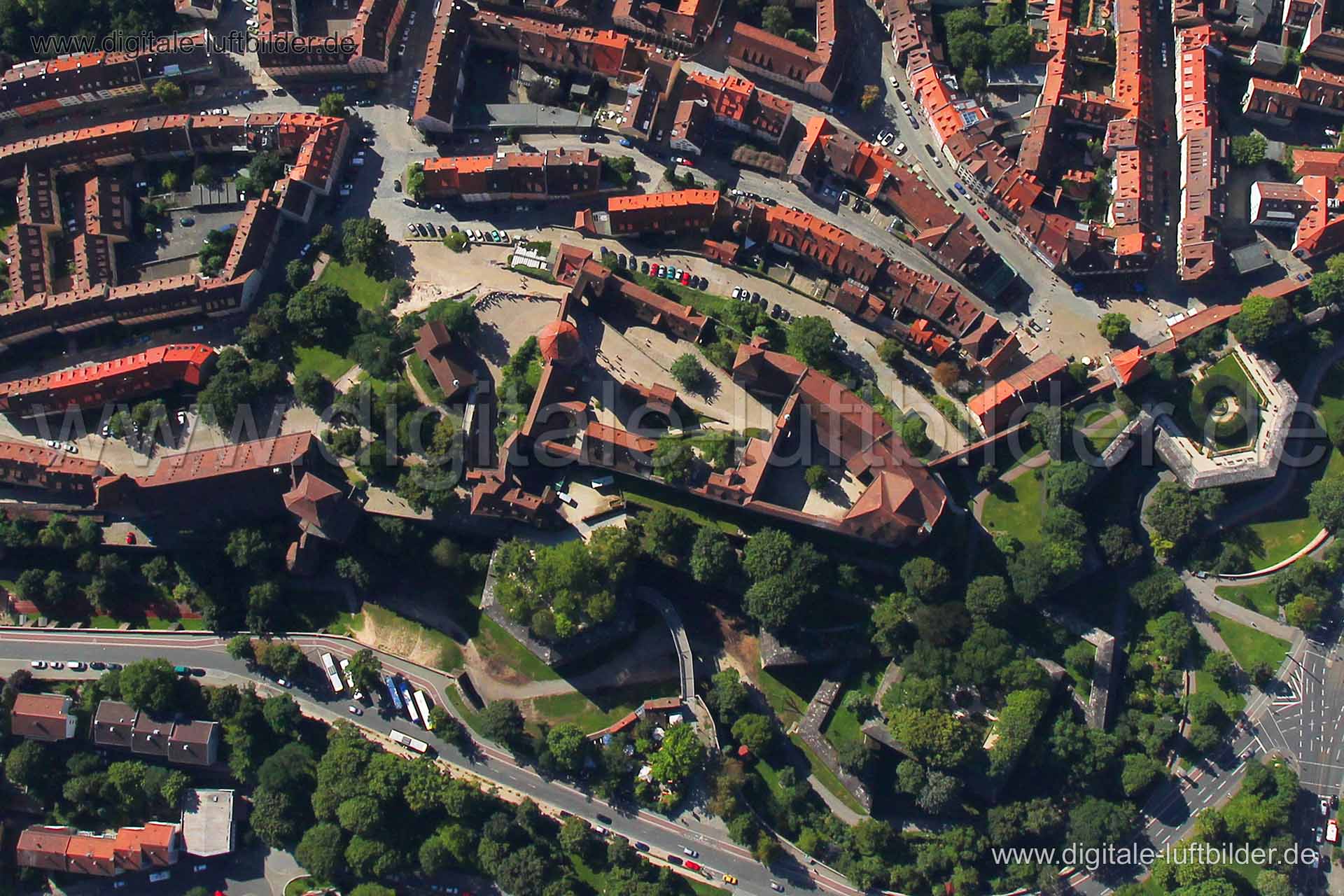 Luftaufnahme Kaiserburg in Nürnberg | Mittelfranken, Bayern