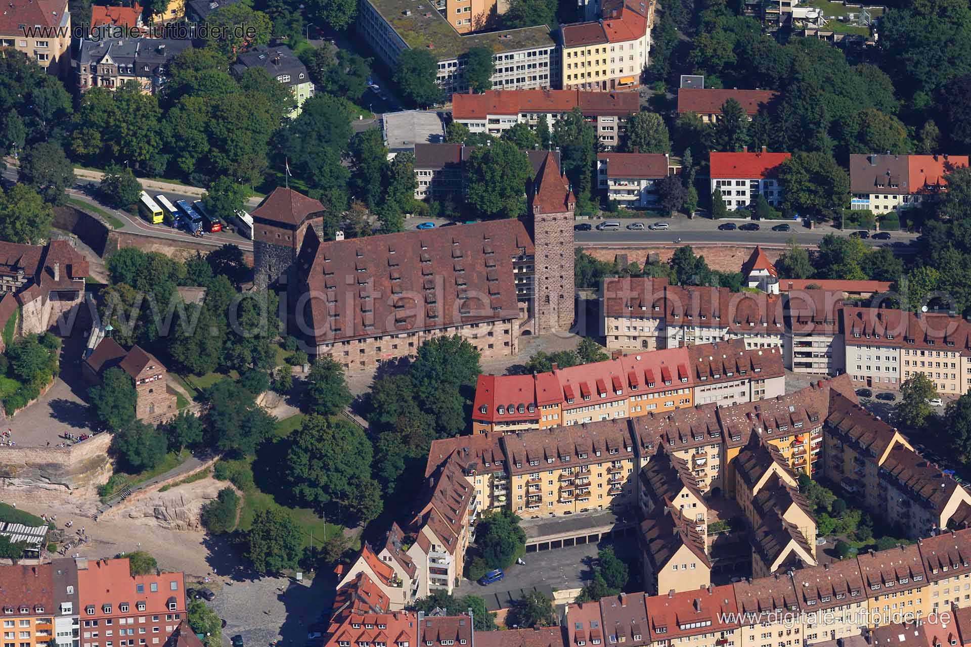 Luftaufnahme Kaiserburg in Nürnberg | Mittelfranken, Bayern