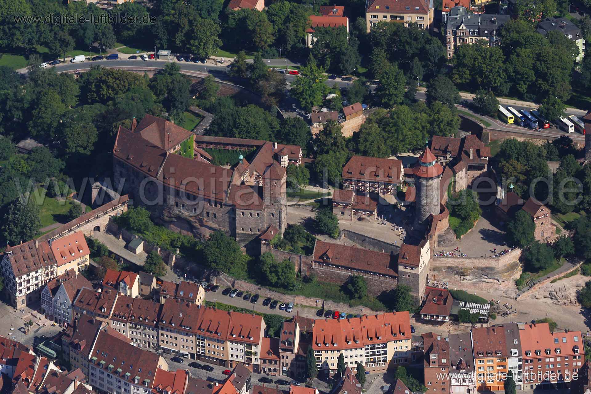 Luftaufnahme Kaiserburg in Nürnberg | Mittelfranken, Bayern