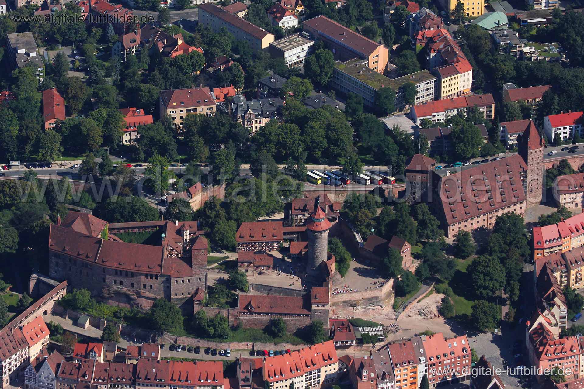 Luftaufnahme Kaiserburg in Nürnberg | Mittelfranken, Bayern