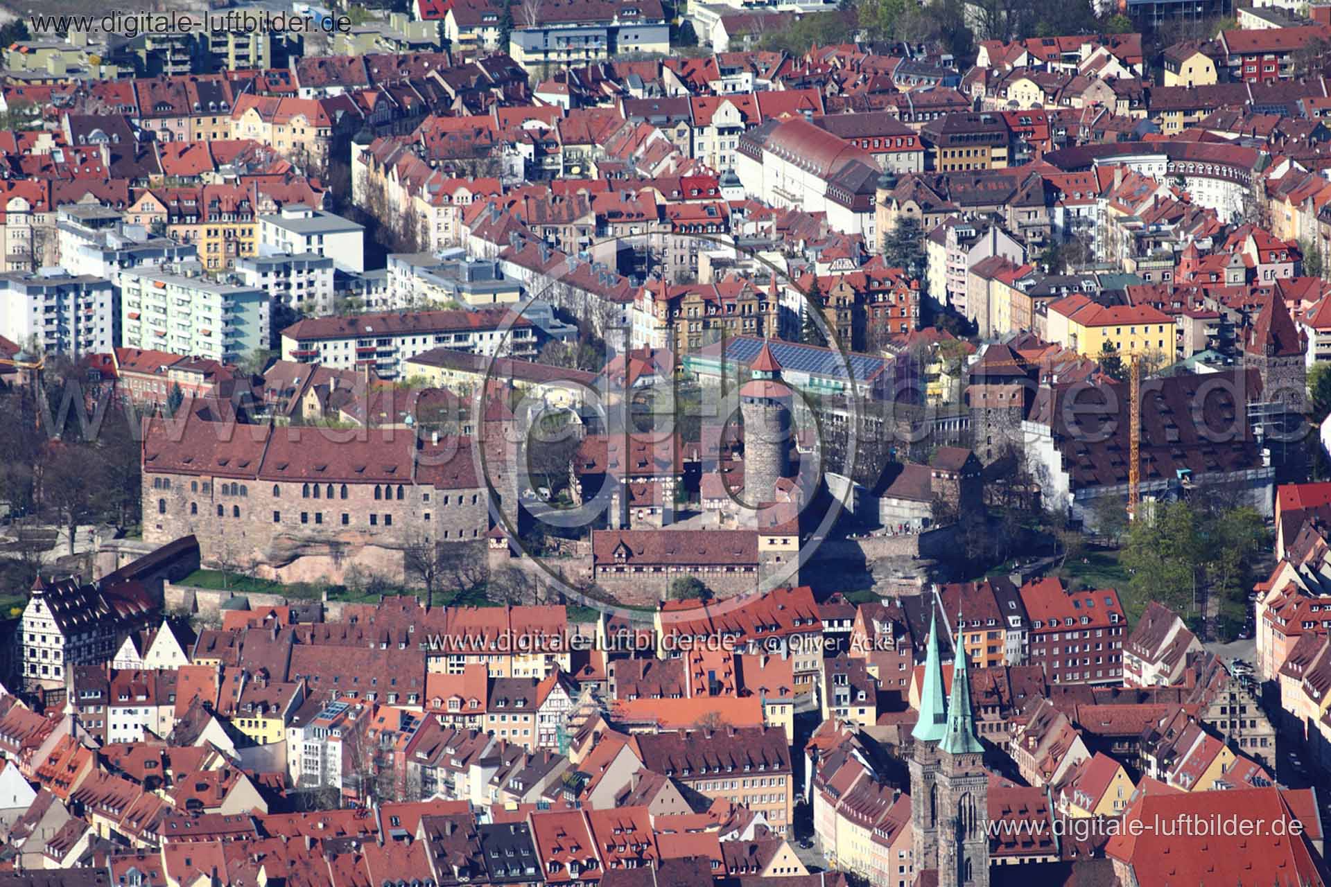 Luftaufnahme Kaiserburg in Nürnberg | Mittelfranken, Bayern